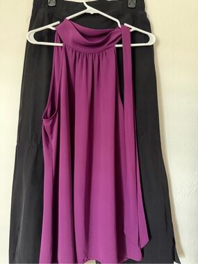 Banana Republic Sleeveless Blouse in Deep Purple